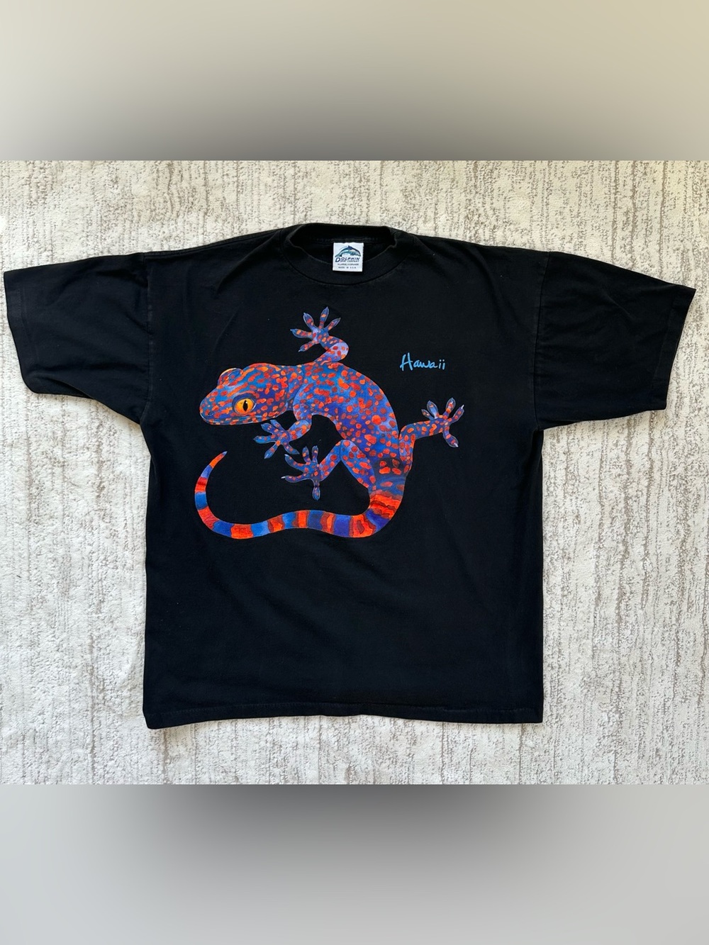 Vintage Hawaii Shirt Gecko XL Single Stitch